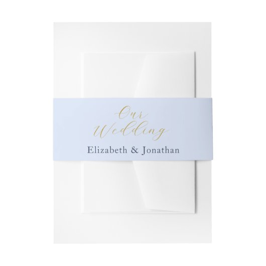 Overvloedige blauwe bruiloft uitnodigingen wikkel (Voorkant Voorbeeld)
