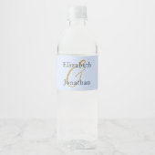 Overvloedige blauwe bruiloft waterfles etiket (Voorkant)