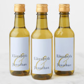 Overvloedige blauwe bruiloft wijn etiket (Flessen)