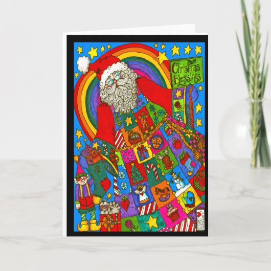 Overvloedige "Blessings Santa Kaart" Kaart (Voorkant)