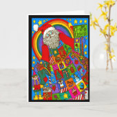 Overvloedige "Blessings Santa Kaart" Kaart (Gele Bloem)