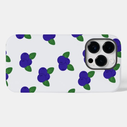 Overvloedige Blueberries iPhone Case (Achterkant (horizontaal))