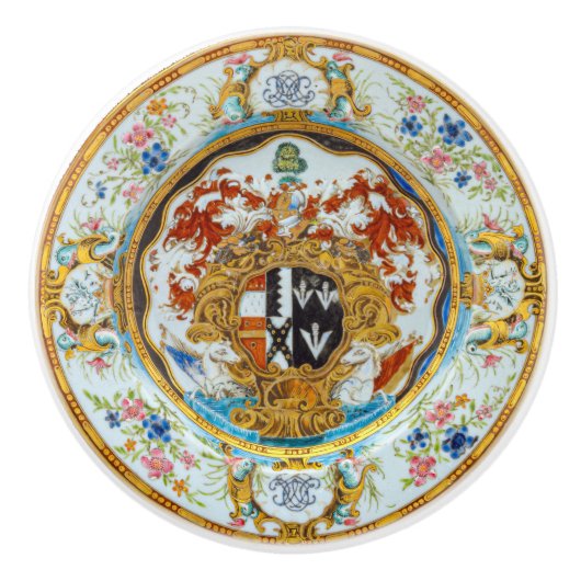 Overvloedige Britse emaille schilderij kast lade Keramische Knop (Voorkant)