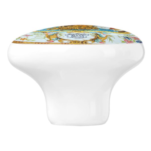 Overvloedige Britse emaille schilderij kast lade Keramische Knop (Zijkant)