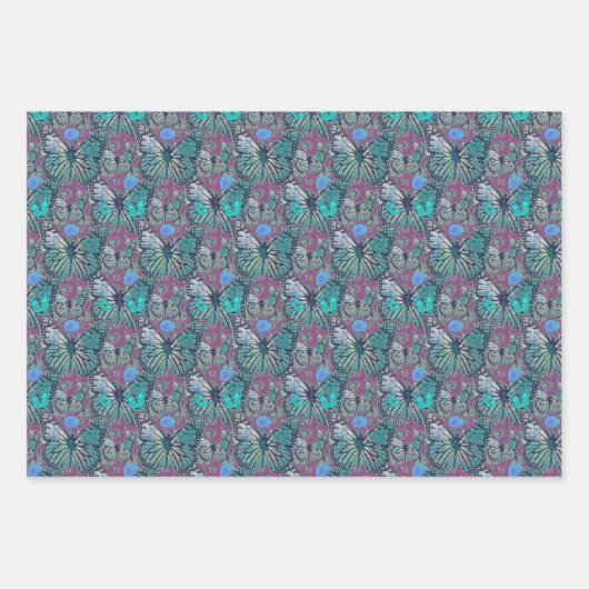 Overvloedige Butterflies Inpakpapier Vel (Voorkant 2)
