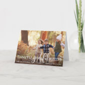 Overvloedige dankbaarheid | Thanksgiving-fotokaart Feestdagen Kaart (Voorkant)