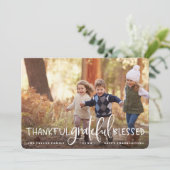 Overvloedige dankbaarheid | Thanksgiving-fotokaart Feestdagenkaart (Staand voorkant)