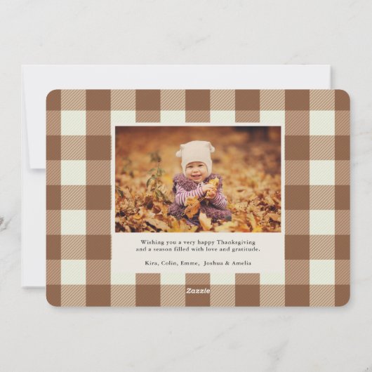 Overvloedige dankbaarheid | Thanksgiving-fotokaart Feestdagenkaart (Achterkant)