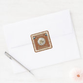 Overvloedige Energie van de Witte Buffel Vierkante Sticker (Envelop)