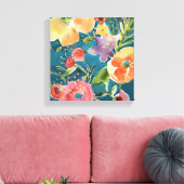 Overvloedige Florals I Canvas Afdruk (Insitu (Woonkamer))