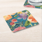 Overvloedige Florals I Kartonnen Onderzetters (Schuin)