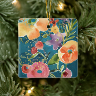 Overvloedige Florals I Keramisch Ornament