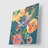 Overvloedige Florals I Vierkante Klok (Hoek)