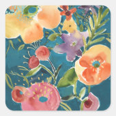 Overvloedige Florals I Vierkante Sticker (Voorkant)