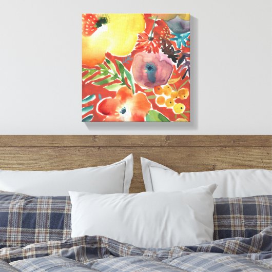 Overvloedige Florals III Canvas Afdruk (Insitu (Slaapkamer))