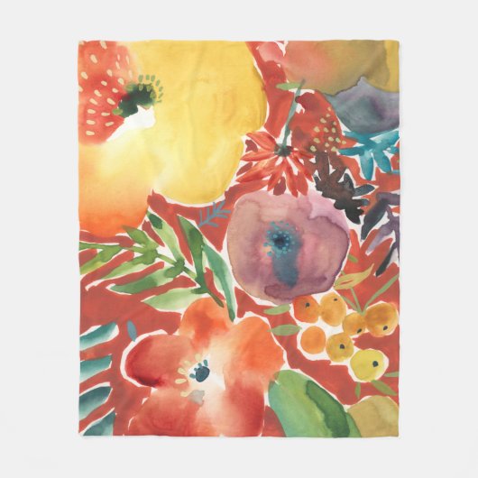 Overvloedige Florals III Fleece Deken (Voorkant)