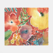 Overvloedige Florals III Fleece Deken (Voorkant (Horizontaal))