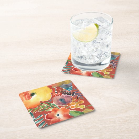 Overvloedige Florals III Kartonnen Onderzetters (Insitu)