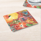 Overvloedige Florals III Kartonnen Onderzetters (Schuin)