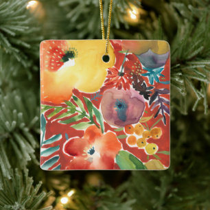 Overvloedige Florals III Keramisch Ornament