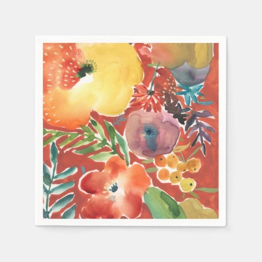 Overvloedige Florals III Servet (Voorkant)