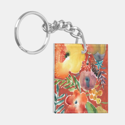 Overvloedige Florals III Sleutelhanger (Voorkant Links)