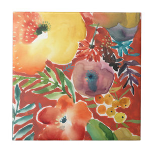 Overvloedige Florals III Tegeltje