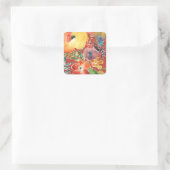 Overvloedige Florals III Vierkante Sticker (Tas)
