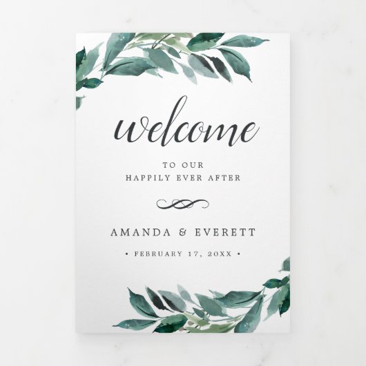 Overvloedige Foliage Weddenschap Welkomstbrief rei Drieluik Programma (Cover)