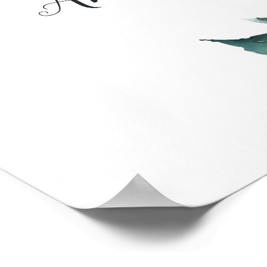 Overvloedige Foliage Wedding Ceremony Seating Poster (Hoek)