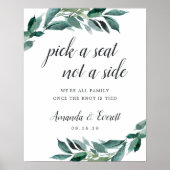 Overvloedige Foliage Wedding Ceremony Seating Poster (Voorkant)