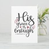 Overvloedige genade - 2 Korintiërs 12:9 Christelij Bedankkaart (Staand voorkant)