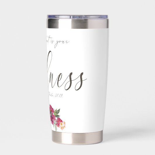 Overvloedige Goodness rode florale bloeding Geïsoleerde Drinkbeker (Achterkant)