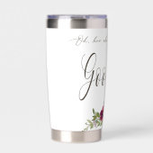 Overvloedige Goodness rode florale bloeding Geïsoleerde Drinkbeker (Voorkant)