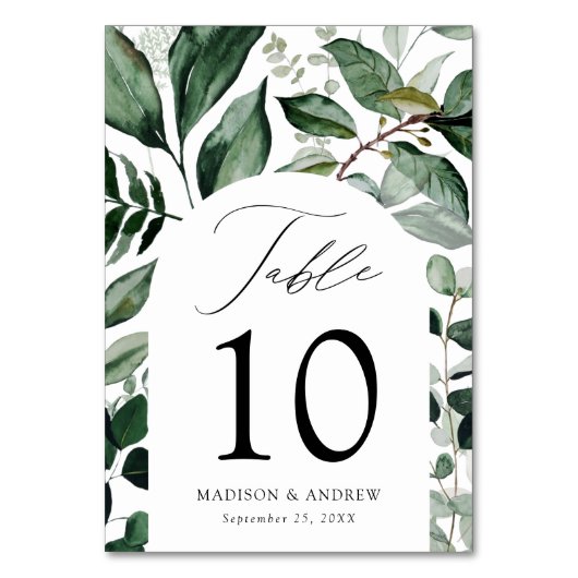 Overvloedige Greenery Arch Personalized Wedding Kaart (Voorkant)