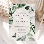 Overvloedige Greenery Cream Oval Lijst Weddenschap Kaart