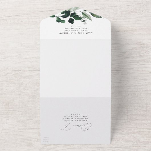 Overvloedige Grieks-Arch marineverbinding All In One Uitnodiging (Buitenkant)