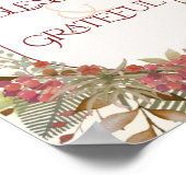Overvloedige herfst florale, zonder dank Thanksgiv Poster (Hoek)