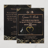 Overvloedige koninklijke bruiloft uitnodiging (Voorkant / Achterkant)