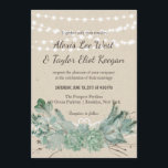 Overvloedige liefde-succulent string verlichting b kaart<br><div class="desc">Deze elegante en gesofisticeerde sappige uitnodiging mengt de waterverf succulente bloesems, eucalyptus, vetten, bladeren, sparren en twijgen tegen een artsy getextureerde achtergrond. Al standaardtekst (steekproefinfo) kan volledig met uw eigen formuleringen worden aangepast. Om de tekst te veranderen slechts, gebruik personaliseren het optie. Voor meer uitgebreide veranderingen, met inbegrip van het...</div>