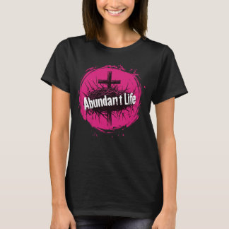 Overvloedige Life Cross & Crown T-shirt
