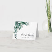 Overvloedige Loof Bloemen Bruiloft Bedankt Kaartje (Voorkant)