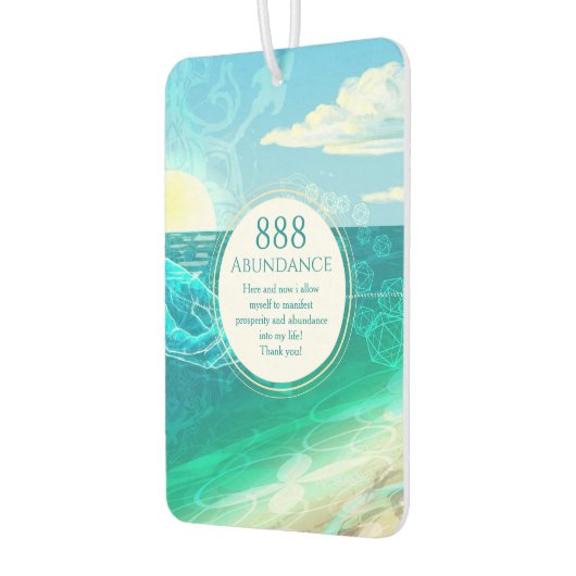 Overvloedige manifestatie 888 engelengetallen luchtverfrisser (Links)