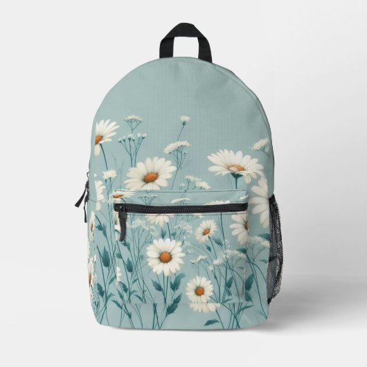 Overvloedige Margrietjes Bedrukte Rugzak (Voorkant)