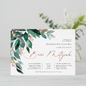 Overvloedige olie | B'nai Mitzvah Folie Uitnodiging (Staand Voorkant)