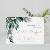 Overvloedige olie | B'Nai Mitzvah Folie Uitnodiging (Staand Voorkant)