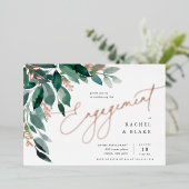 Overvloedige olie | Engagement Party Folie Uitnodiging (Staand Voorkant)