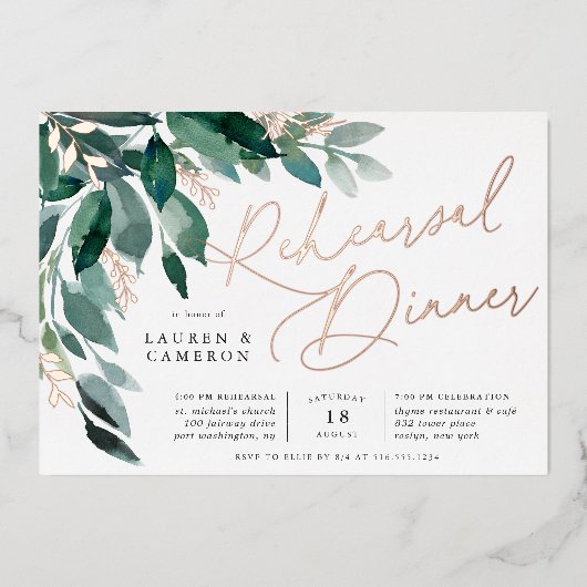 Overvloedige olie | repetitief diner folie uitnodiging (Voorkant)