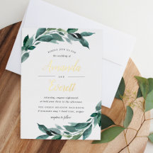 Overvloedige olie | Waterverf Greenery Wedding
