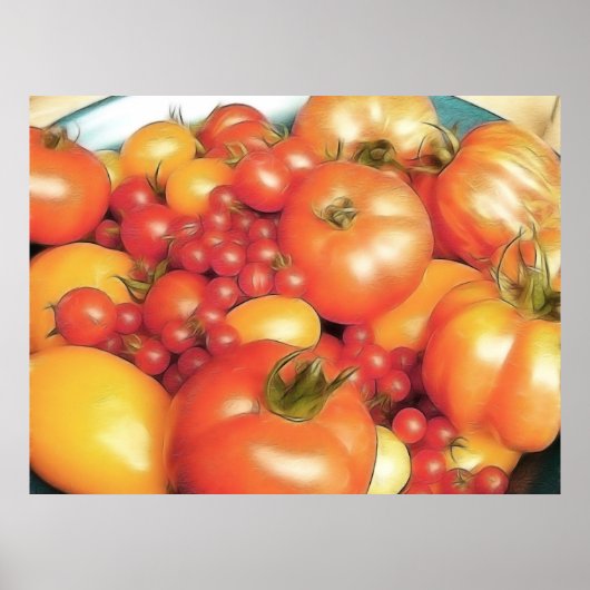 Overvloedige oogst — Heirloom Tomaten Poster (Voorkant)